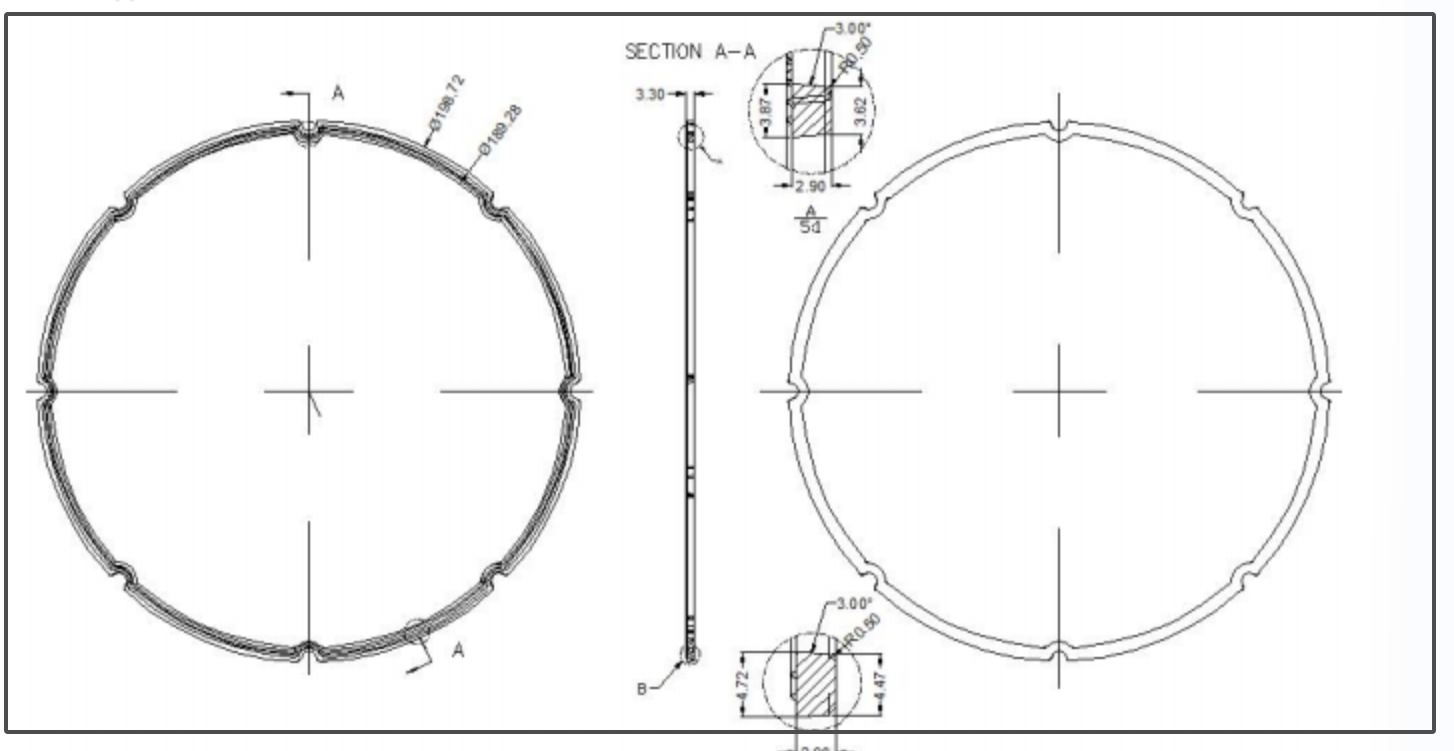 150W UFO LED High Bay Light Lens AC Type 206mm / 90 Degree 2835/ 3030 leds PC Optics Lens