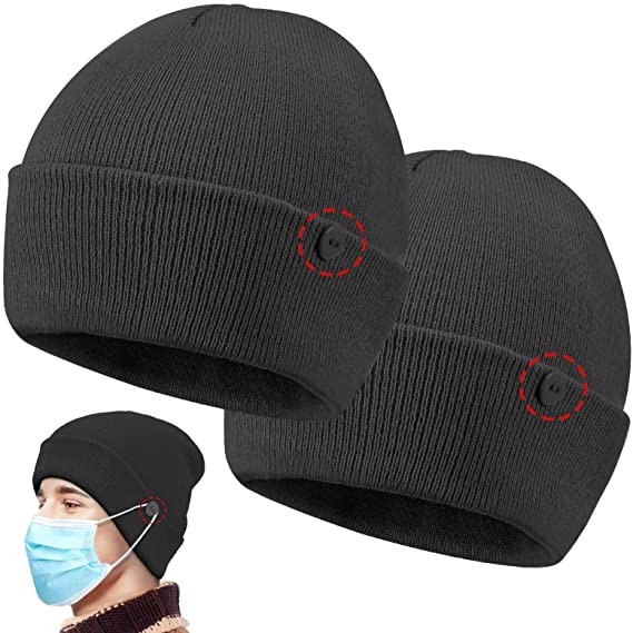 Le bouton fait sur commande 58cm tricotent des masques de Beanie Hats Easy To