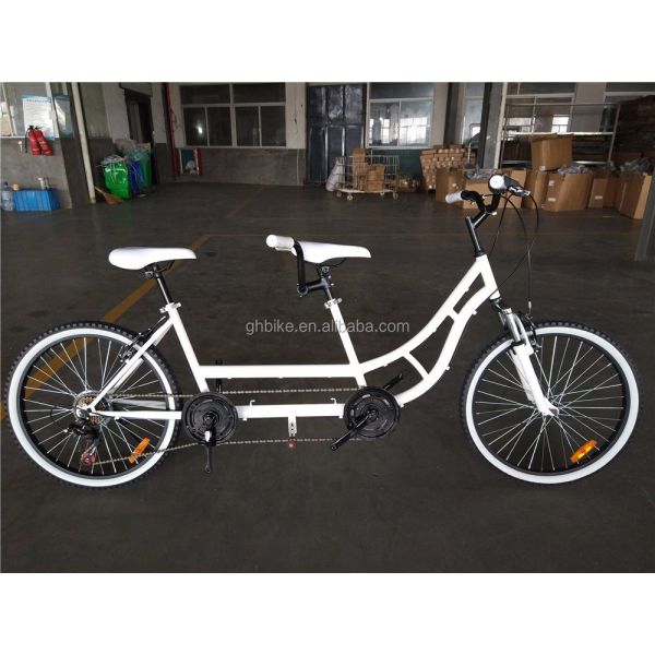 Aluminum Rim 24 Inch Double Seater Tandem Bike for Family Touring and Sightseeing