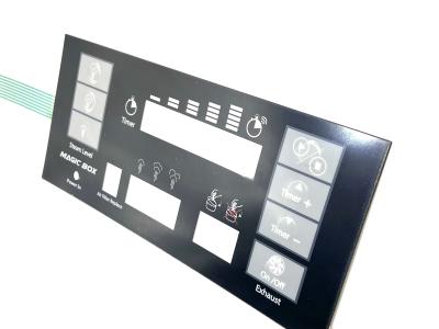 Tactile FFC Flex Cable Waterproof Membrane Switch With Female Scrip Housing