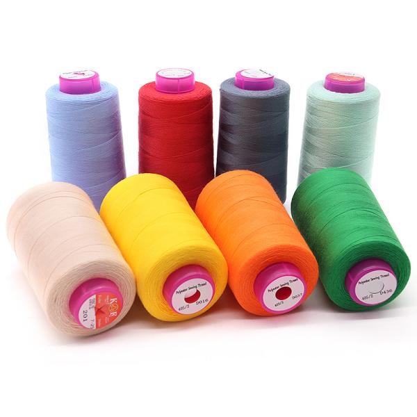 100% Cone Dyed Embroidery Thread for Clothing Polyester Sewing Thread 40s 2 Virgin