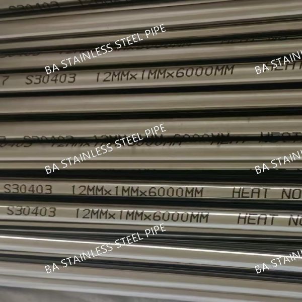 ASTM A269 TP304 BA Stainless Steel Pipe 6*0.6mm/6*1mm/8*1.0mm ±0.03mm Tolerance in 6m Length