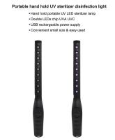 Alumium portatif a mené la durée germicide de l'alimentation d'énergie de la lampe SMD 2835 USB IP44 8000H
