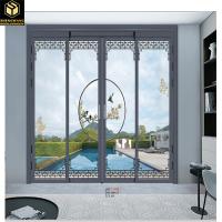 Porte coulissante en verre en aluminium blanc isolée en verre en aluminium vitré Porte coulissante en aluminium isolant thermique