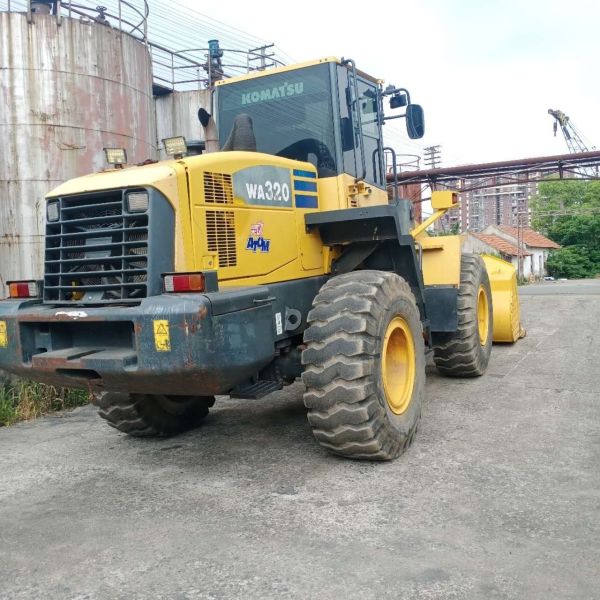 96KW Used Japan EPA Engine WA320 Hydraulic Wheel Loader Komatsu WA320-5 Original Paint