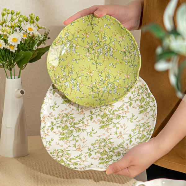 Flower Design Porcelana Servidores de Mesa Set Perfeito Para Jantar Verão E Casa aquecimento presente