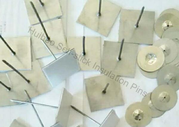 Zinc Coated Steel Self Adhesive Pins , Aluminum Insulation Spikes For Hvac System