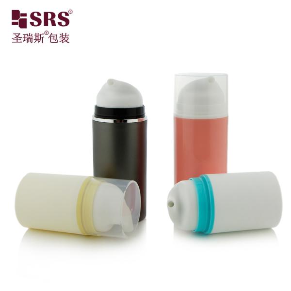 PA602 30ml 50ml 80ml 100ml 120ml 150ml 200ml PP Naturel Clair Surface brillante Matte Finition Disponible Bouteille de lotion sans air Aucune fuite