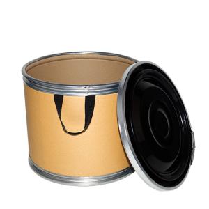 Leak-Proof 20L Fiber Drum | Black Lid + Plywood Base | Cost-Effective Shipping