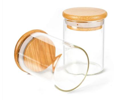 Cuisine Couvercle en bambou Vitres borosilicate hermétiques Pour le stockage des aliments avec couvercle