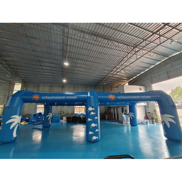 Resistencia al viento Tienda de niebla inflable Eventos al aire libre Estaciones de niebla de enfriamiento portátiles con bomba de presión de chorro de agua