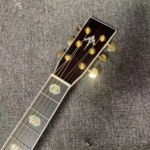 Custom M Style Solid Cedar Top D45caa Dreadnought Acoustic Guitar with Solid Rosewood Back Side, customized logo on headstock