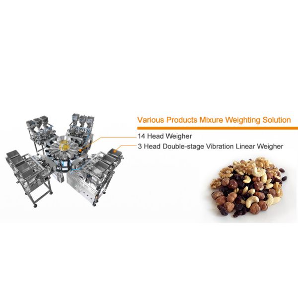 машина Weigher 0.8L Multihead для раков помадок финиковой пальмы мягких