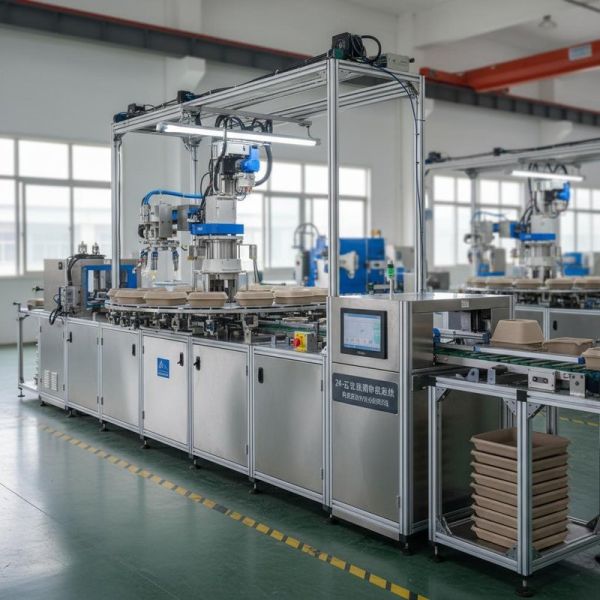 24-Station Rotary Coating Line for Internal Coating of Pulp Molding | High-Volume Automated Production System