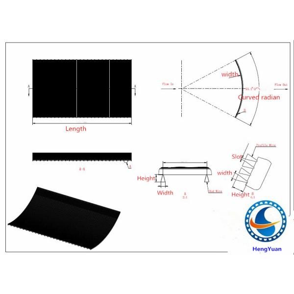Metal Frame Parabolic Screen Filter With ISO Certificate High Strength