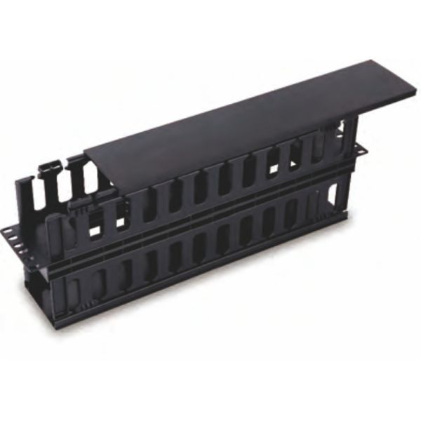 1U/2U Capacity Cable Manager with SPCC Cold Rolled Steel and Black Color for Rack Cable Management in Data Centers