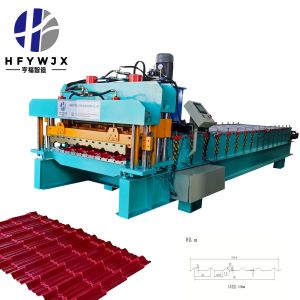 980 Glazed Tile Roll Forming Machine with 16 Row Molding and Hydraulic Pressure