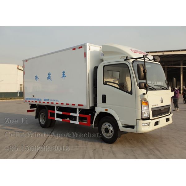 Мини 4х2 6 колес 10тон HOWO легкий холодильный грузовик с контейнерным холодильником