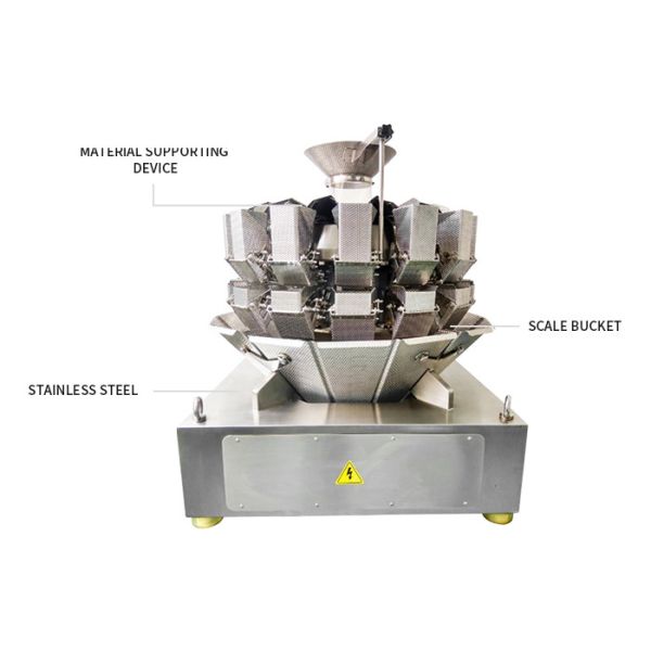 10 Head Multihead Weigher Machine 16-60bags/Min For Puffed Food