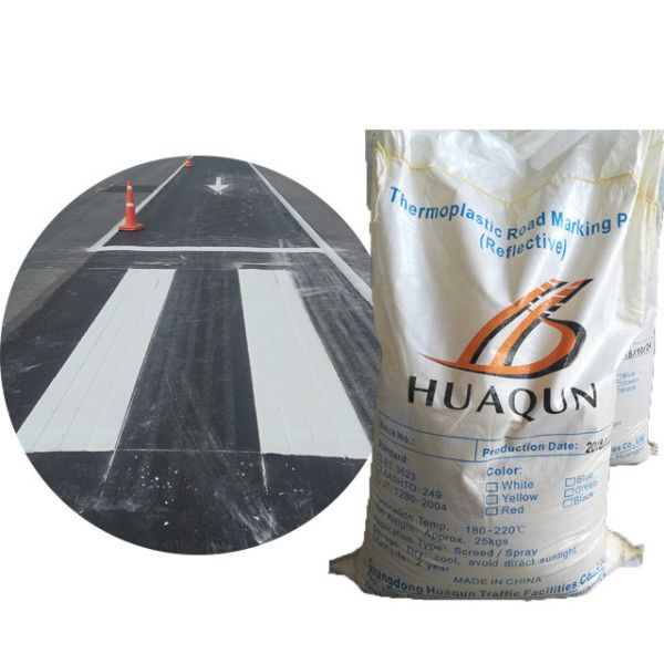 Powder Paint Glow In The Dark Thermoplastic Road Marking Paint Yellow And White Quick Drying
