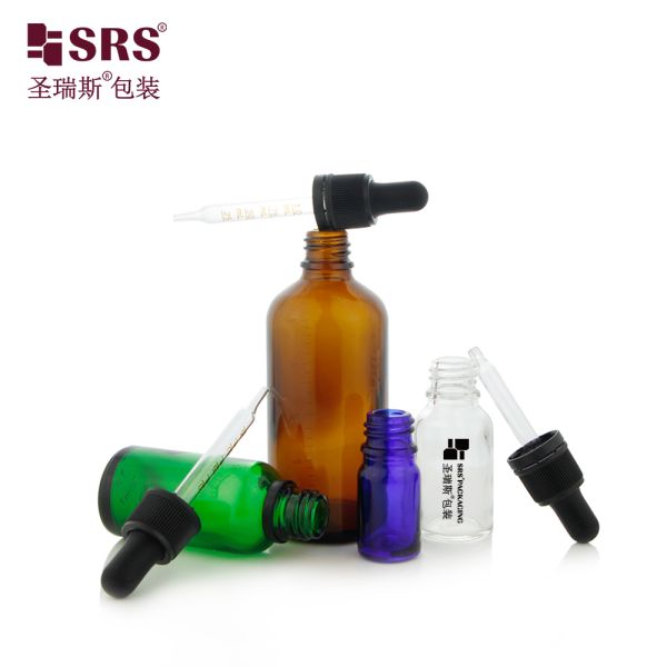 Empty 5ml 10ml 15ml 20ml 30ml 50ml 100ml Glass Dropper Bottle with TEC for Skincare Essential Oil