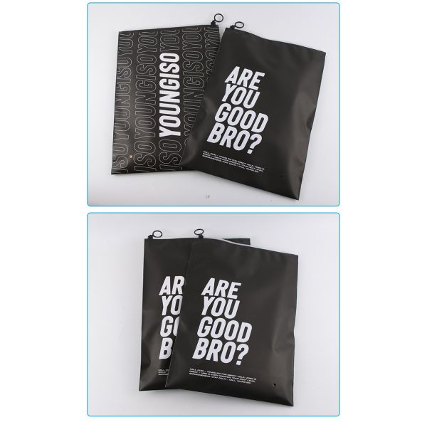 Custom Printed Logo CPE Plastic Slider Zipper Bags