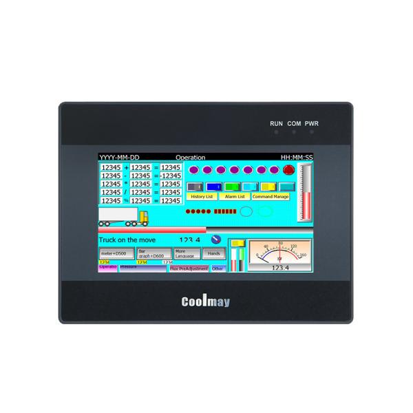 Coolmay 4,3 pouces Panneau tactile HMI industriel PC 128 Mo RAM 400 cd/m2 Lumière