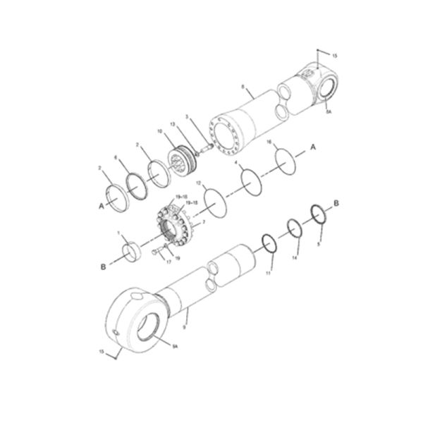 416-4017 193-4076 cilindro hidráulico para piezas de la oruga 994 cilindro personalizado