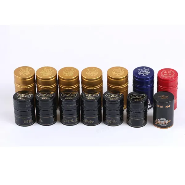 31.5*24 мм черная алюминиевая крышка для печати логотипов бутылок оливкового масла и косметической упаковки