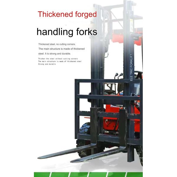 Turning Radius Electric 2 Tonne Forklift Counterbalance Type Max Lifting Height 5 Meters