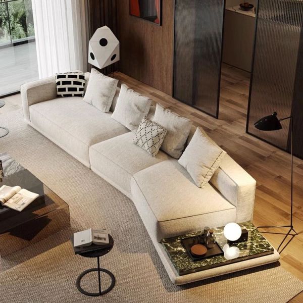 Para Large Sectional Curved Modular l Shape Velvet Corner Living Room White Living Room 8 Seater Sofa Set