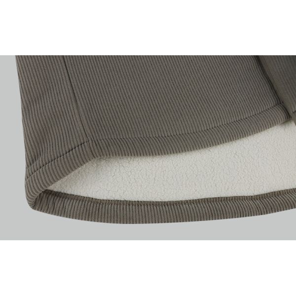 Mens 100% Corduroy Bonded Teddy Fleece Soft Shell Shirt Recycled Dyed