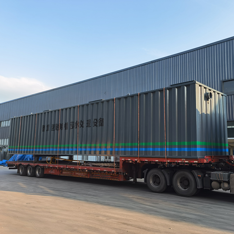 PLC Controlled Containerized Sewage Treatment Plant with 39.97m² Floor Space and Quarterly Maintenance
