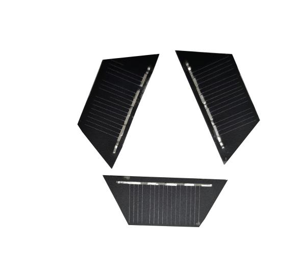PET ETFE Foldable Solar Panel Portable Mono Small Custom Shape 2V 30MA Black Color