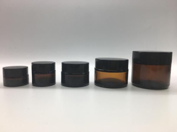 Brown Amber Glass Jar 5g - frasco de 50g Brown para o creme dos olhos do creme de cara