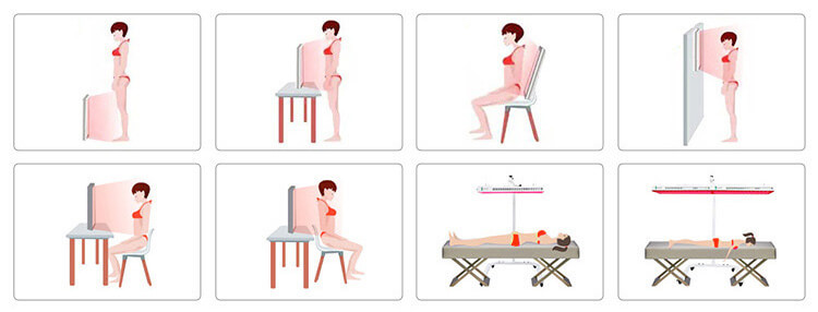 Тихая половинная сторона дома 660nm 850nm терапией красного света тела отсутствие вентилятора