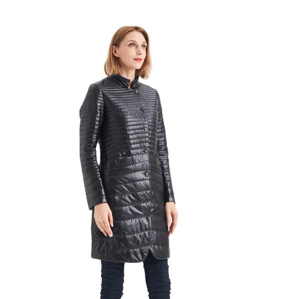 FODARLLOY Wholesale Ladies Stand Collar Warm Hooded Cotton-Padded Clothes Women Slim  Winter Jackets Women Coats