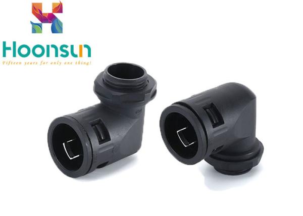Customized Color Nylon Cable Gland Right Angle Fittings Union Connector