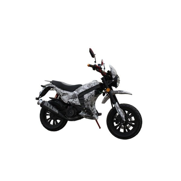 125cc / 150cc 4 Stroke Gas Dirt Bikes White Plastic Body Black Alloy Wheel