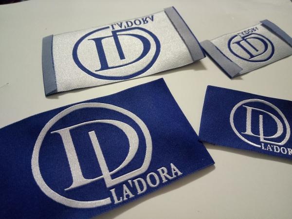 30D polyester yarn customized color weaving high density durable washable clothing lables