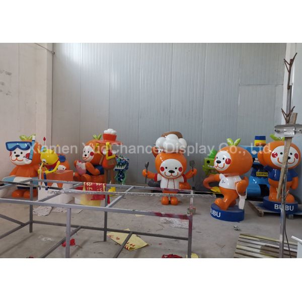 Home Decoration Gift Fiberglass Cartoon Characters With Painting Surface