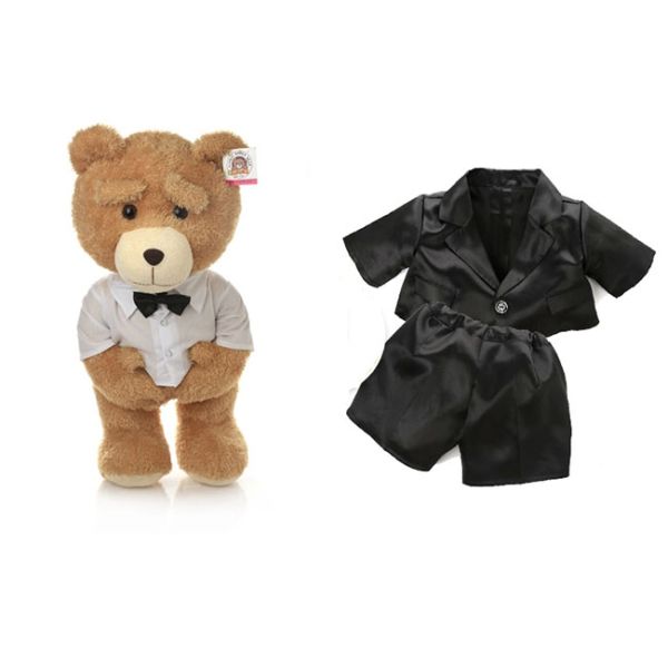 custom black suit bear with cool suit