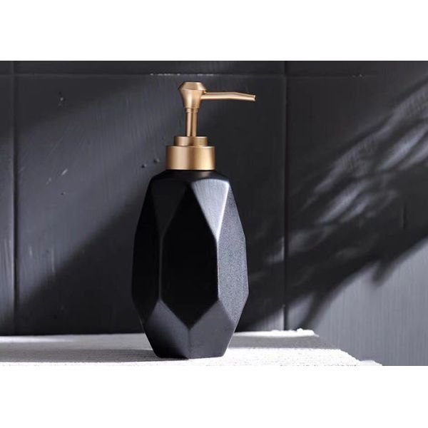 350ml Shampoo Glass Bottle Glass Pump Bottle Custom Logo SGS / FDA Certification