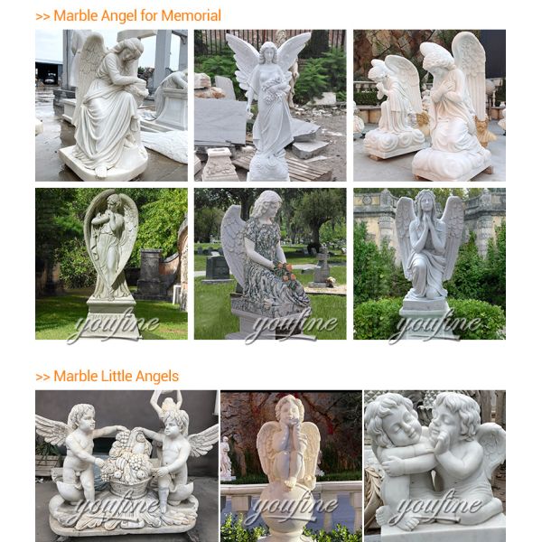 Outdoor European Life Size Marble Statue Goddess Victory Angel Sculpture for Sale