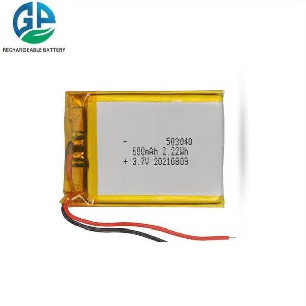 503040 Size 3.7V 600mAh KC IEC62133 Certified Lithium Polymer Lipo Rechargeable Battery Pack