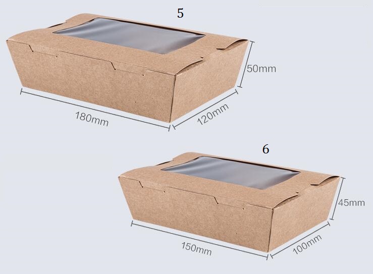 Прямоугольная устранимая коробка для завтрака бумаги Kraft, boxx цыпленка попкорна 1450ml