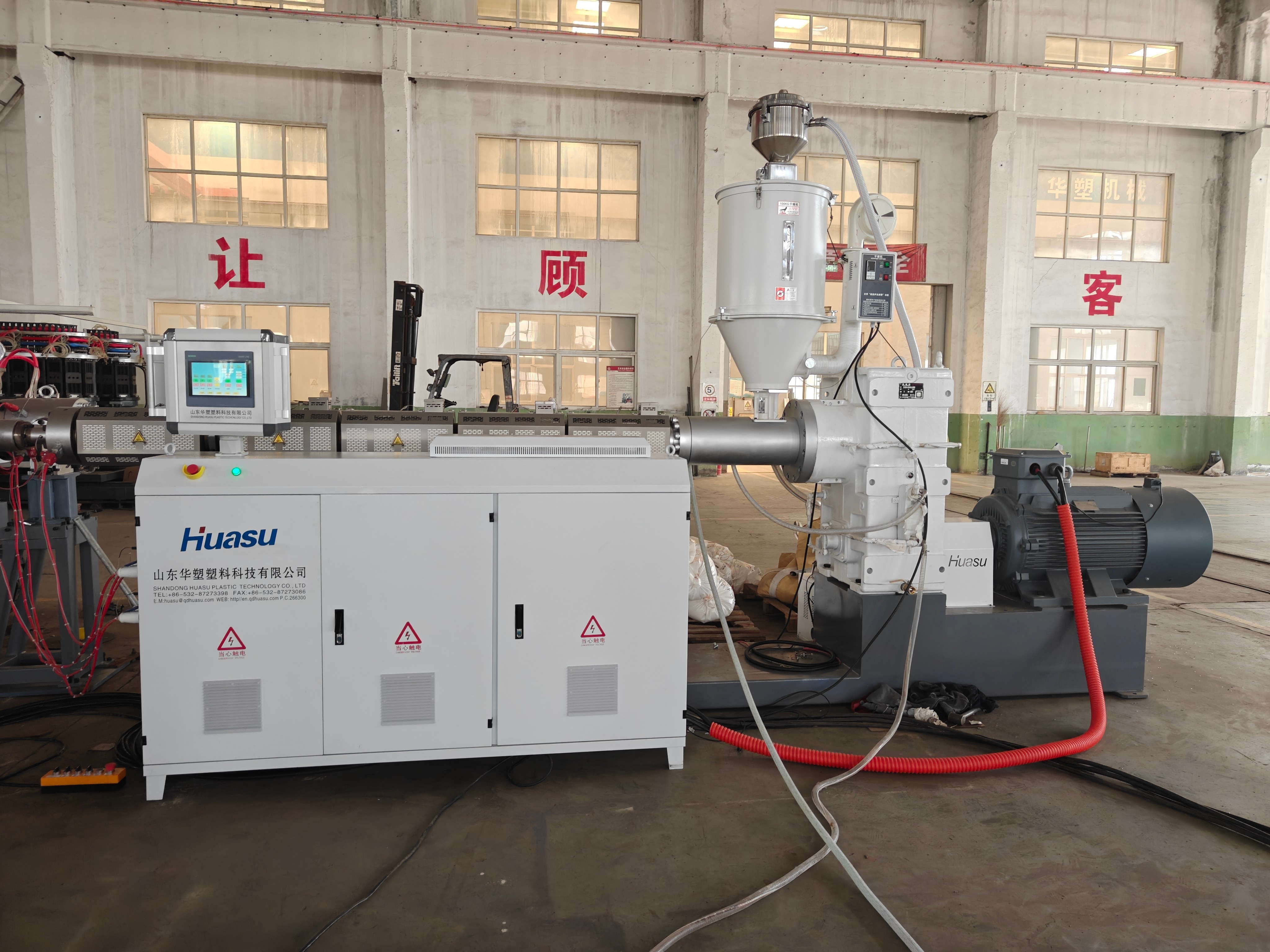 Computerized HDPE double wall corrugated pipe extrusion line for PP PE plastic processed pipes providing extrusion and performance