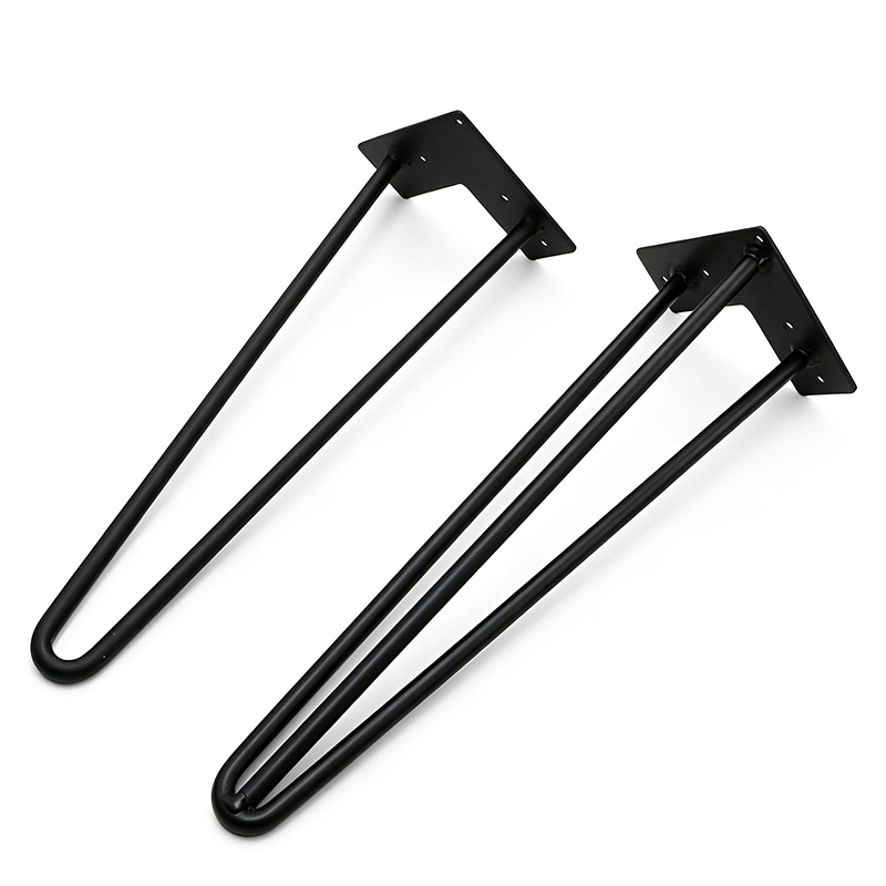 Modern Metal Hairpin-Style Table Legs Black Cast Iron Table Leg Bracket for Bar Table & Dining Table
