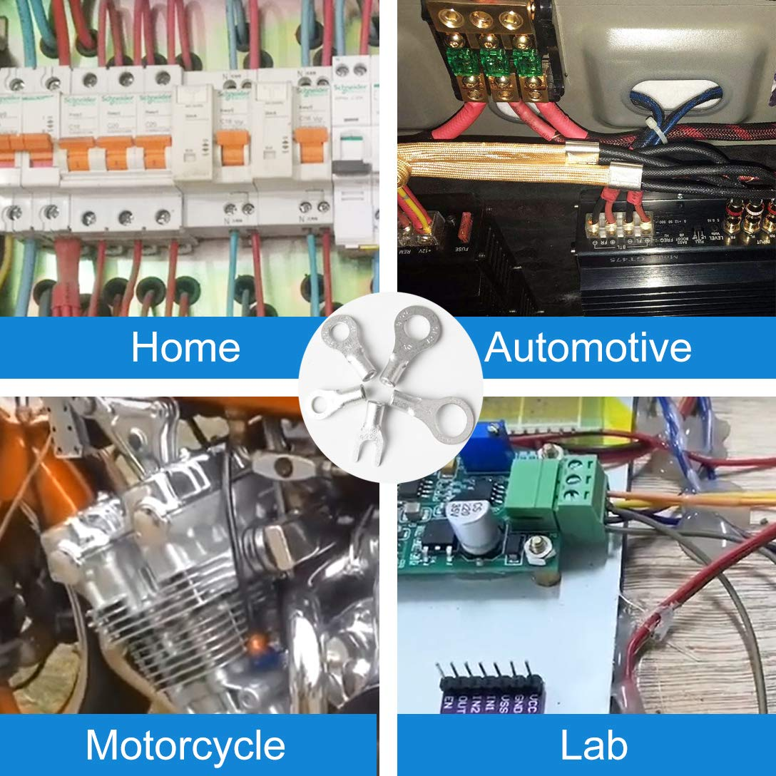 Полуженная вилка не изолировала AWG 22-16 волочений терминалов 16-14 12-10 260PCS