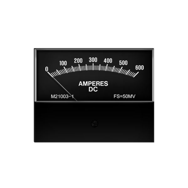 M21003-1 DC Ammeter for Lincoln Welders - 0-600A, FS=50MV, Rugged Analog Panel Gauge